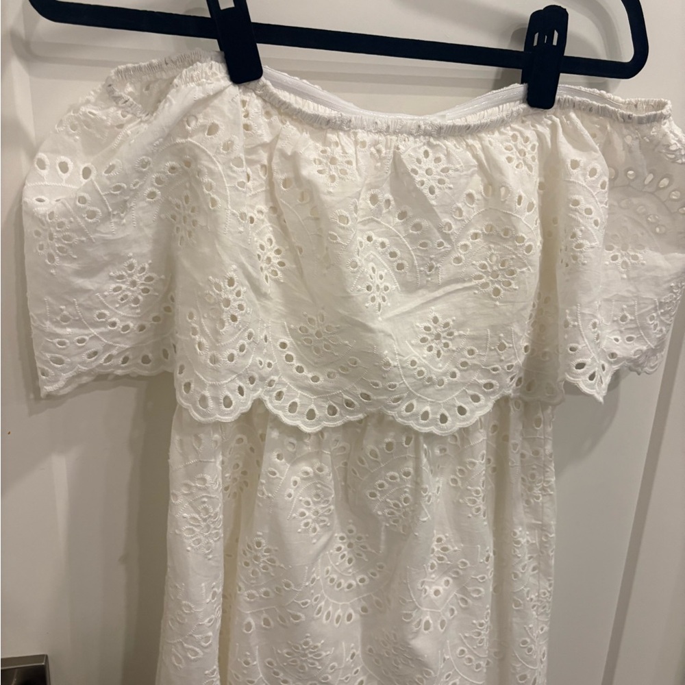 SWEET LEMON EYELET OFF THE SHOULDER DRESS - Picture 4 of 10